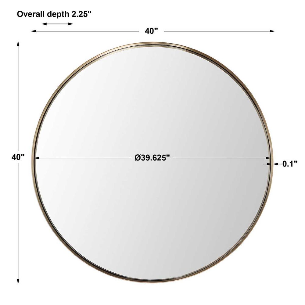 BRASS FENWAY MIRROR 40"