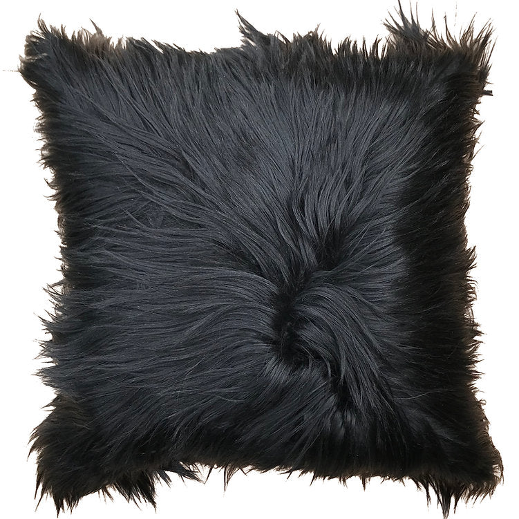 LONG HAIRED MOUNTAIN GOAT PILLOW - BLACK