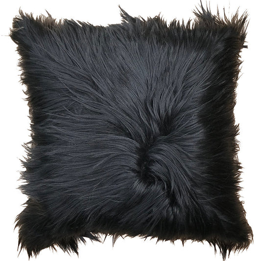 LONG HAIRED MOUNTAIN GOAT PILLOW - BLACK