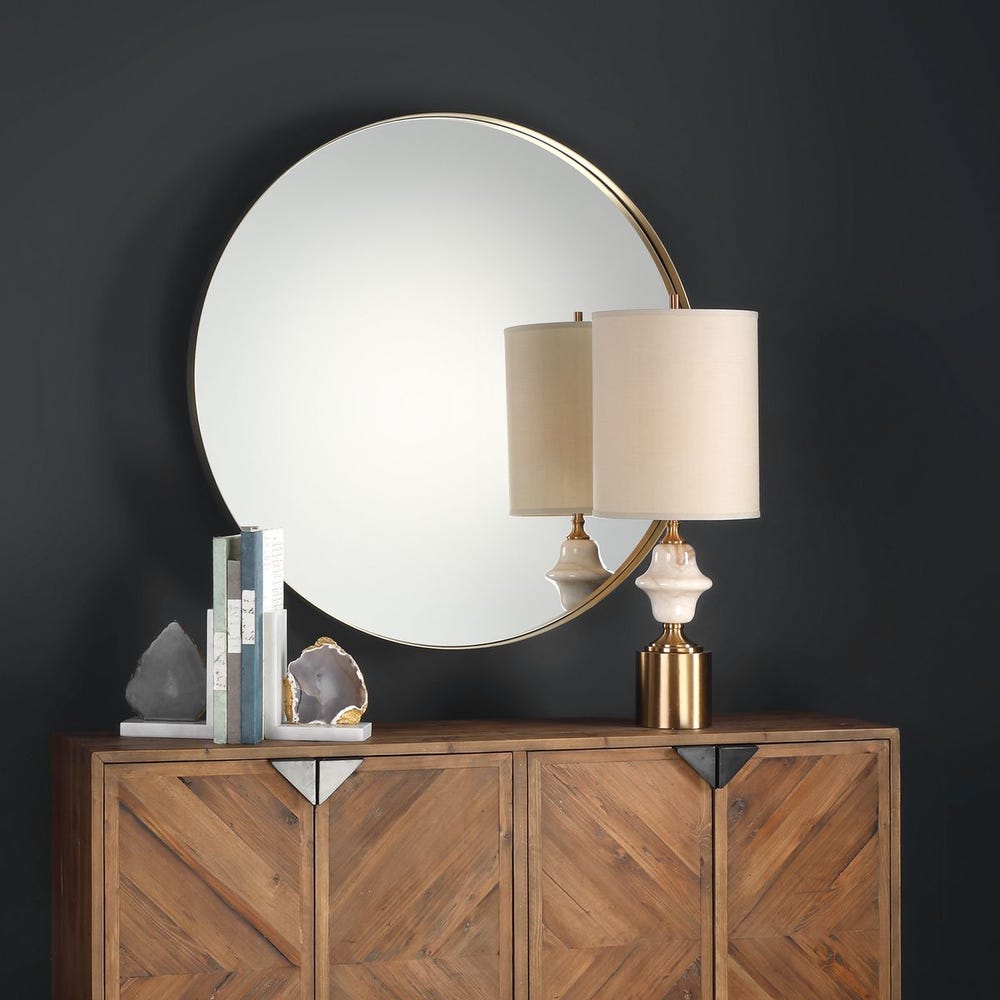 BRASS FENWAY MIRROR 40"